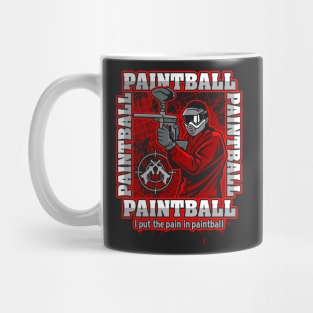 Paintball Player Red Team Mug